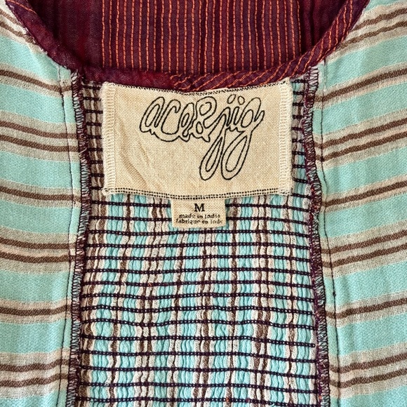 Ace & Jig Midi Tiered Short-Sleeve Marie Dress in Cabaret - Picture 6 of 7